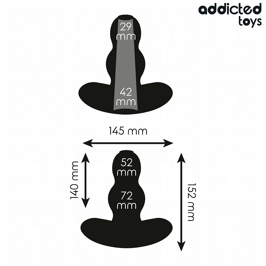 ADDICTED TOYS - HOLLOW ANAL PLUG SILICONE SIZE XXL 15.2 CM 4