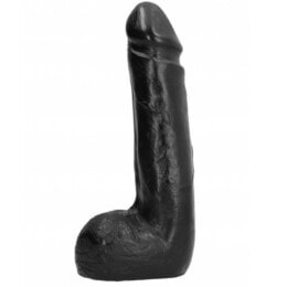 ALL BLACK - SOFT BLACK REALISTIC DILDO 20 CM 2
