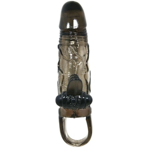 BAILE - BRAVE MAN PENIS COVER WITH CLIT AND ANAL STIMULATION DOUBLE BULLET BLACK 16.5 CM 3