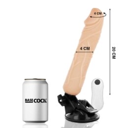 BASECOCK - REALISTIC VIBRATOR REMOTE CONTROL FLESH 20 CM