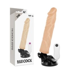 BASECOCK - REALISTIC VIBRATOR REMOTE CONTROL FLESH 21 CM 2