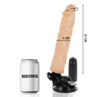 BASECOCK - REALISTIC VIBRATOR REMOTE CONTROL FLESH 21 CM
