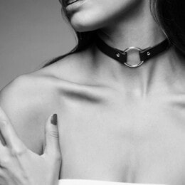 BIJOUX - INDISCRETS MAZE BLACK CHOKER NECKLACE 2