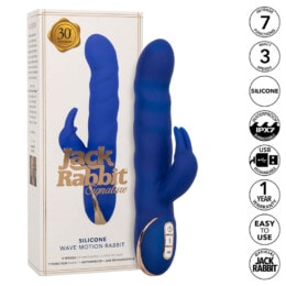 CALEXOTICS - JACK RABBIT VIBRATOR WAVE MOTION BLUE 2
