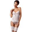CASMIR – MARCELLE PICARDIA WHITE WITH GARTER AND THONG BY CASMIR L/XL