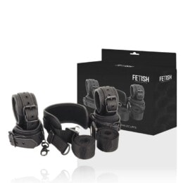 FETISH SUBMISSIVE - MASTER POSITION WITH 4 NOPRENE-LINED HANDCUFFS 2