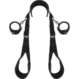 FETISH SUBMISSIVE - OPEN LEGS POSITION WITH NOPRENE LINING HANDCUFFS