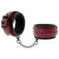 FETISH SUBMISSIVE DARK ROOM - VEGAN LEATHER HANDCUFFS WITH NEOPRENE LINING