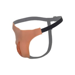 HIDDEN DESIRE - ALTER EGO ADJUSTABLE OPEN VAGINA STRING FLESH 2