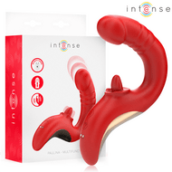 INTENSE - PAULINA VIBRATOR AND STIMULATOR IN U SHAPE RED