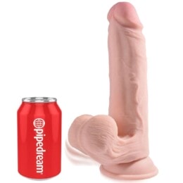 KING COCK - PLUS 3D DILDO SWINGING BALLS 20.3 CM 2