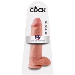 KING COCK - 12 DILDO FLESH WITH BALLS 30.48 CM 2