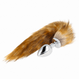 KINK - ANAL PLUG SIZE L 10 X 4 CM WITH SYNTHETIC TAIL 40 CM BROWN
