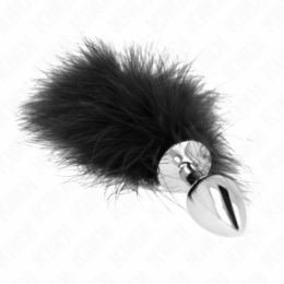 KINK - STAINLESS STEEL ANAL PLUG 11 x 7 CM WITH FEATHER 11 CM 2