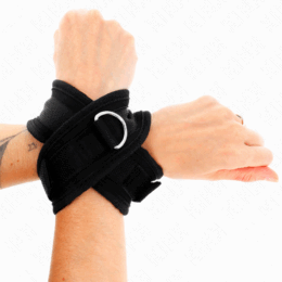 KINK - CROSS CUFFS BLACK 34 X 5.5 CM 2