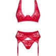 OBSESSIVE – LACELOVE SET THREE PIECES RED M/L 5