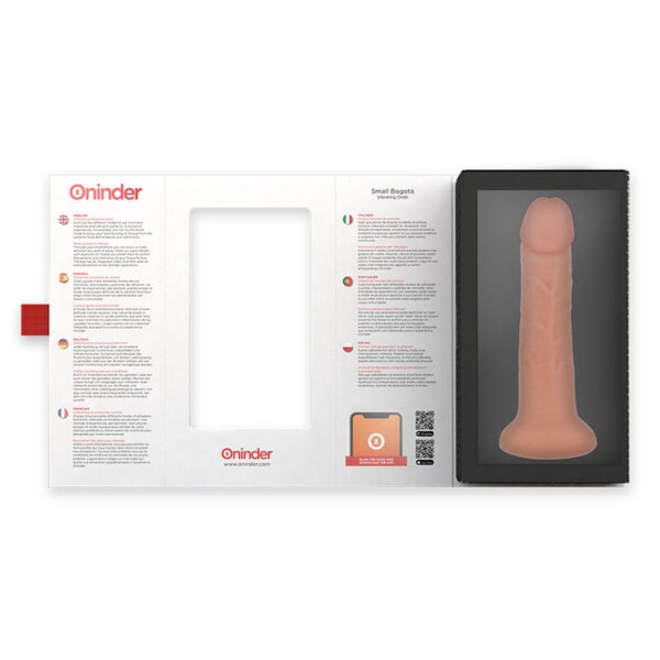 ONINDER - SMALL BOGOTÁ VIBRATOR DILDO 9 SPEEDS NATURAL 17.5 CM -O- 4 CM - FREE APP 5