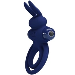 PRETTY LOVE - DAREY DOUBLE VIBRATING RING RABBIT BLUE 2