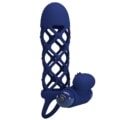 PRETTY LOVE - GIANN VIBRATOR RING WITH SILICONE SHEATH BLUE 3