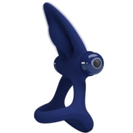 PRETTY LOVE - MAT DOUBLE RING WITH VIBRATION & STIMULATOR BLUE 2