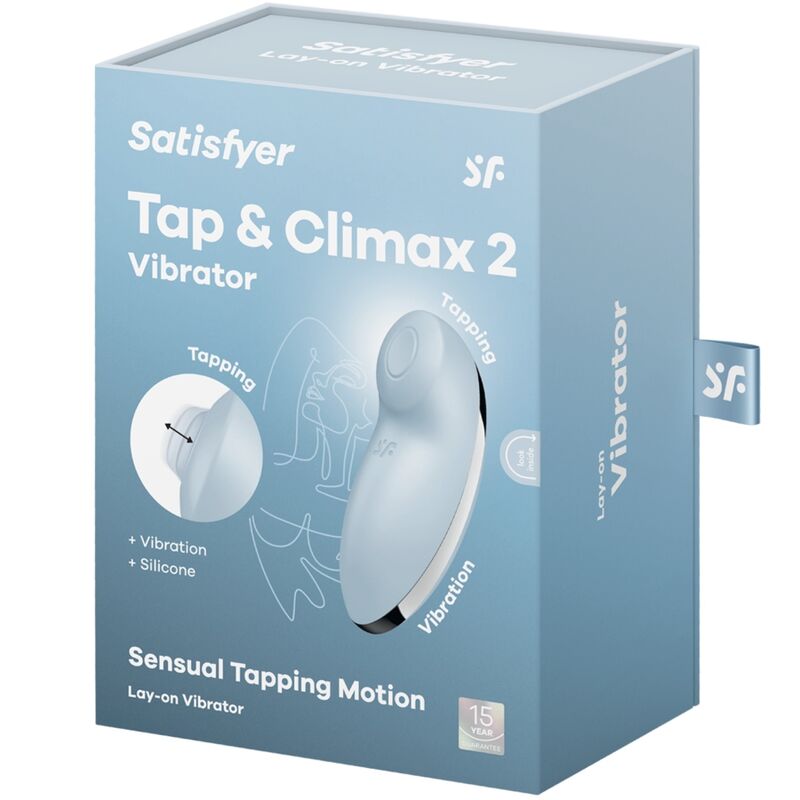 SATISFYER - TAP & CLIMAX 2 VIBRATOR & STIMULATOR BLUE 7