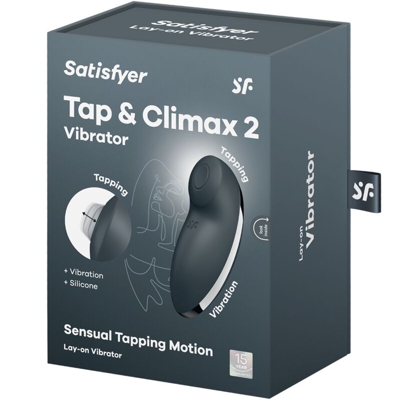 SATISFYER - TAP & CLIMAX 2 VIBRATOR & STIMULATOR GREY 7
